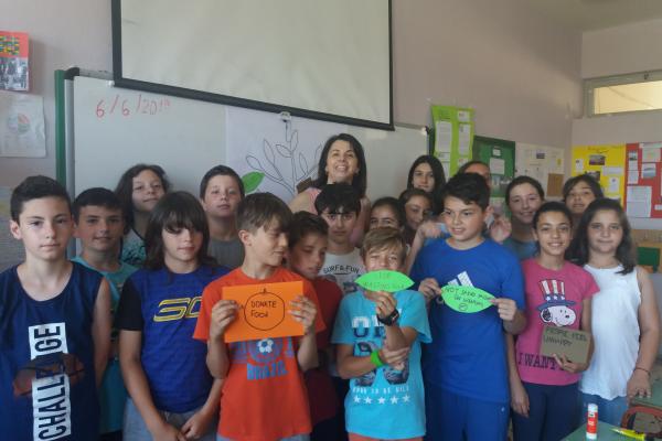 6th graders of the 1st Primary School of Pyrgos, Greece